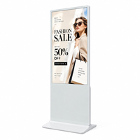 Écran d'affichage numérique LCD 4K sur pied pour publicité, 43, 49, 50, 55, 65 pouces, avec écran tactile