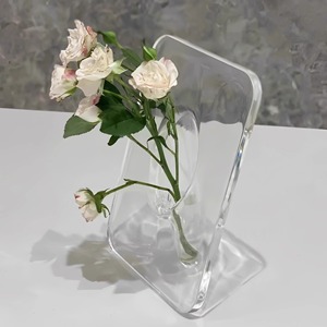 Vase carré style Ins, luxe léger, sensation haut de gamme, moderne, écologique, décoration de bureau, salon, entrée - Product Image 4