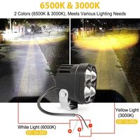 Nouvelle lampe de travail LED 12V 3 pouces 40W 4000 Lm bicolore, phare antibrouillard tout-terrain pour camion, VTT, UTV, moto