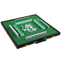 Table de Mahjong portable pliable avec boîte de rangement et pieds, facile à ranger, design simple pour le camping