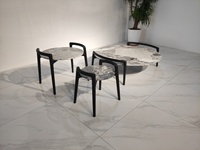 Neue chinesische Luxus Restaurant Wohnzimmer Möbel Tea Center Beistell tisch Massivholz rahmen Runde Marmorplatte Moderne Couch tische
