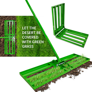 JH-Mech Râteau de nivellement de pelouse en acier au carbone, robuste, à bord lisse, détachable, pliable et stable - Product Image 4