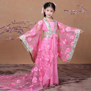 Baige nuovo Costume cinese tradizionale cinese danza popolare per bambini <span class=keywords><strong>Opera</strong></span> per bambini Hanfu vestito da principessa abito Cosplay - Product Image 5