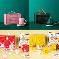 Coffret cadeau avec logo personnalisé tasse thermostatique flacon à vide tasse à café en céramique pour la fête des mères saint valentin mariage