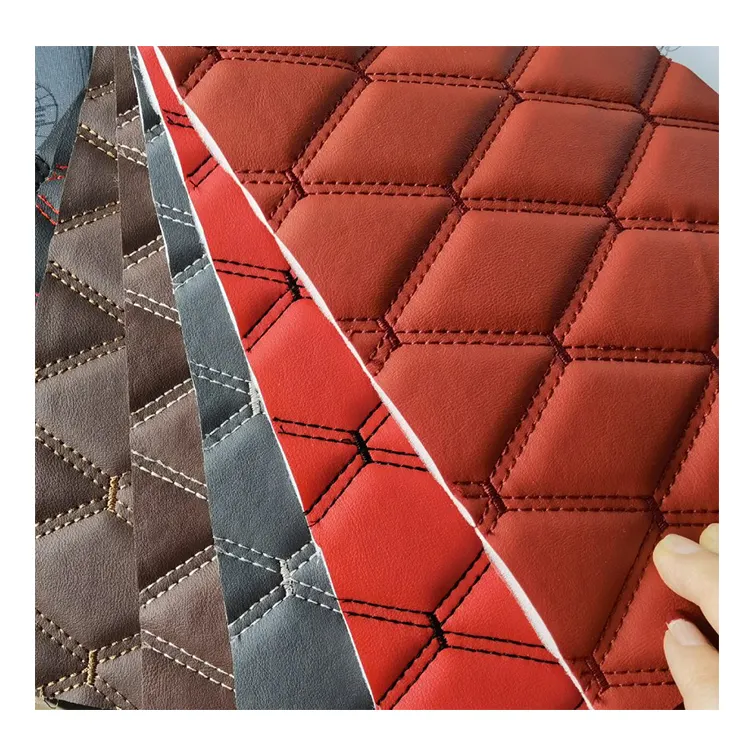 New Pattern Embroidery Metal Silk Thread PVC Synthetic Leather for Funiture