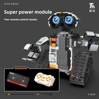 Robot programmable télécommandé 5-en-1 Kuajing Tuomu T2008, style Wall-E, éducatif, 40 pièces, blocs de construction en plastique ABS