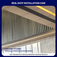 Diffuseur d'air linéaire en plastique pour maison, appartement, hôtel, villa, ventilation CVC, grille amovible en noir et blanc