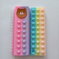 Vente en gros Cahier anti-stress à bulles en silicone à spirale A5 avec boîte à crayons