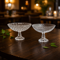 Plat décoratif moderne, égouttoir à vaisselle, bol à fruits en verre de qualité alimentaire sur piédestal, taille personnalisable