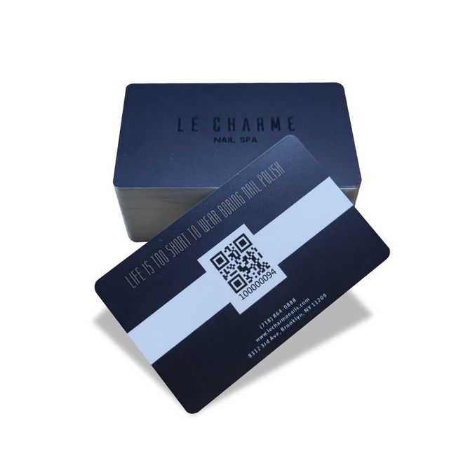 Customized PVC Plastic RFID NFC Smart Business Black Matte Card With QR Code