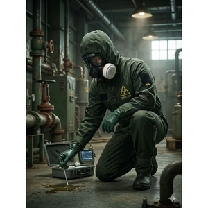 Ensemble de combinaisons de protection radiologique, combinaison de protection contre les matières dangereuses industrielles, combinaison de protection contre la pollution, dispositif de sécurité nucléaire - Product Image 2