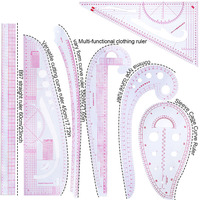 Ensemble de règles courbes multifonctionnelles 21 styles pour la confection de patrons de mode, le dessin, la couture et l'accessoire pratique pour tissus