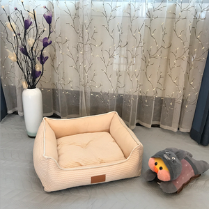 Square <span class=keywords><strong>Dog</strong></span> Kennel Neues Produkt kann auseinander nehmen und Cat Kennel Pet Kennel Kissen Sommer Atmungsaktive Baumwolle und Leinen waschen - Product Image 5