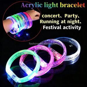 กำไลข้อมืออะคริลิค LED พร้อมโลโก้แบบกำหนดเอง สำหรับคอนเสิร์ต บาร์ ปาร์ตี้ งานแต่งงาน - Product Image 4