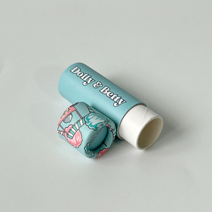 หลอดกระดาษแข็งทรงกระบอกแบบย่อยสลายได้หลอดกระดาษลิปบาล์มบรรจุภัณฑ์เครื่องสำอางหลอดลิปสติกสีเงิน - Product Image 1