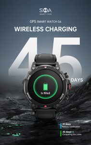 G6 스마트워치 GPS 탑재, 새로운 AMOLED 디스플레이, 450mAh 배터리, 5ATM 방수, 스포츠 아웃도어용, 통화 가능 스마트워치 - Product Image 6