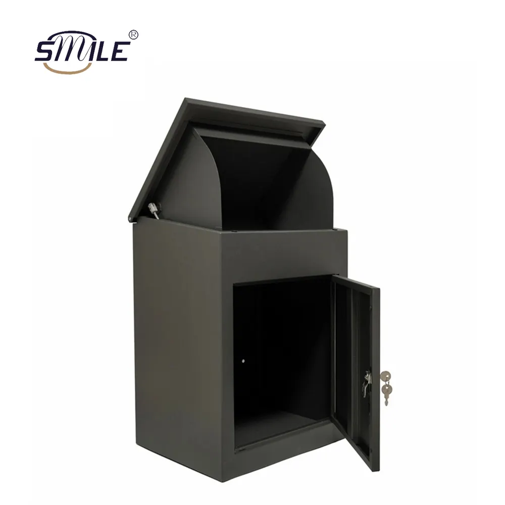 China Manufacturer Metal parcel box drop delivery letterbox mailbox stainless steel folding parcel receive mailbox