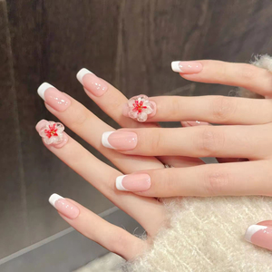 <span class=keywords><strong>Uñas</strong></span> <span class=keywords><strong>Postizas</strong></span> Francesas 3D Personalizadas con Etiqueta Privada, Cortas, Cuadradas, Hechas a Mano, Acrílicas, Reutilizables, <span class=keywords><strong>de</strong></span> Fábrica - Product Image 3