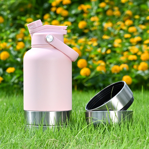 OEM 32oz 3 in 1 yalıtımlı paslanmaz çelik <span class=keywords><strong>pet</strong></span> besleyici köpekler için 1000ml açık seyahat taşınabilir su şişesi - Product Image 6