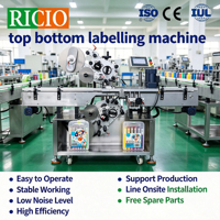 RICIO Chine – Nouvelle machine d'étiquetage automatique double face pour surfaces planes, application d'étiquettes autocollantes haut-bas pour cosmétiques