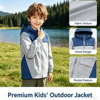 Jungen Mädchen Softshell-Jacke Wasserdicht Winddicht Outdoor-Mantel Wandern Camping Skifahren Sportbekleidung Individuelles Logo OEM ODM