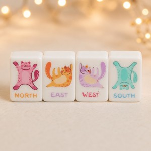 Set Professionale di Tessere Mahjong Americane Moderne <span class=keywords><strong>Rosa</strong></span>, Tema Gatto Kawaii e Circo, Mahjong di Lusso in Acrilico per Amanti dei Gatti - Product Image 3