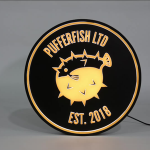 Enseigne lumineuse ronde personnalisée pour extérieur, boîte lumineuse LED pour publicité extérieure/intérieure, boîte lumineuse en acrylique pour <span class=keywords><strong>taverne</strong></span>, bar - Product Image 5