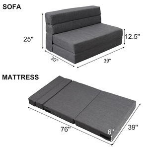 Colchón de Espuma Viscoelástica 5 en 1 Multiusos Convertible en <span class=keywords><strong>Cama</strong></span>, Sofá <span class=keywords><strong>Cama</strong></span> Plegable - Product Image 3