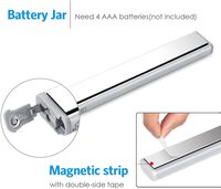 Lampe de nuit LED miniature sans fil magnétique pour armoire, alimentée par batterie, en aluminium, avec détecteur de mouvement PIR, 10 LED, écologique