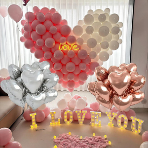 Ballon à hélium en forme de coeur de 18 pouces finition métallique pour mariage Saint Valentin cadeau de mariage <span class=keywords><strong>Halloween</strong></span> fête des mères - Product Image 5