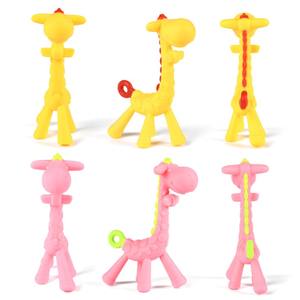 Juguetes relajantes para bebé, juguetes de dentición de silicona de grado alimenticio, pegamento de dentición de <span class=keywords><strong>jirafa</strong></span> de dibujos animados - Product Image 3