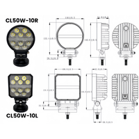 Lampe de camion auxiliaire de lumière de travail antipoussière du fournisseur 50W d'usine LED pour SUV UTV Offroad CAR Truck Excavator Fog Light