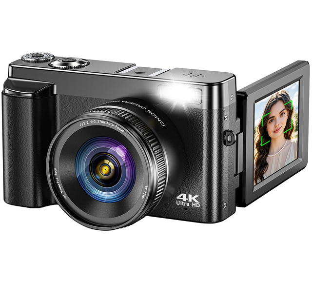 Factory Wholesale Cheap SLR Style 4K Vlog Video Camera 48MP Recorder Digital Camera with Flip Display WIFI Instantaneous Shot