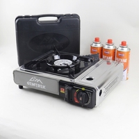 Réchaud à gaz portable GEMTREK de haute qualité en acier inoxydable pour le camping en plein air, personnalisation OEM ODM disponible