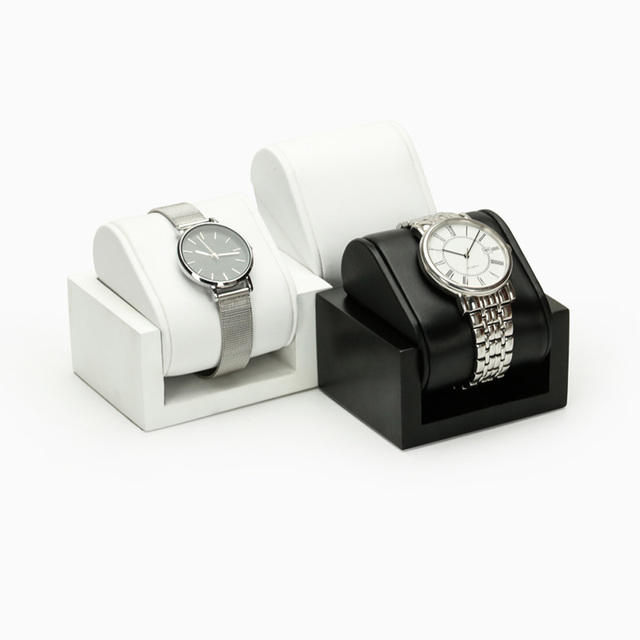 Factory Manufacture PU Leather Men Standing Watch Holder Stand Display Stand Holder