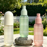 Nouvelle bouteille de spray pour le corps en PET de 100 ml et 120 ml avec pompe pulvérisatrice, finition mate, emballage personnalisé pour l'eau nettoyante en brume