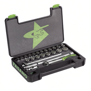 Fasano <b>Socket</b> Set 24 Pc Metric With Ratchet And <b>Extensions</b> For Automotive Repair - Product Image 2
