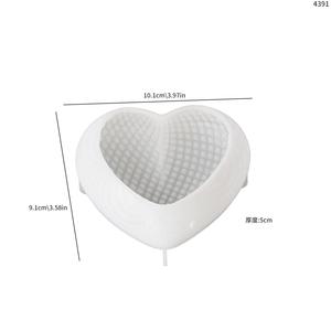 INTODIY Webmuster Herzförmige Silikonform, Netz Liebesherz Kerzendeko, Handgemachte Seife, Aromatherapie, Schokolade Silikonform - Product Image 6