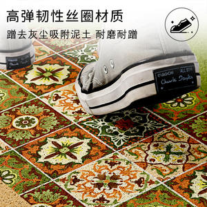 Paillasson en soie à motif traditionnel de forme irrégulière en fibre de polyester pour entrée intérieure, haute qualité, emballage individuel - Product Image 4