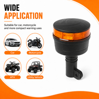 Feu de signalisation LED flexible à montage sur poteau, homologué EMark R10, IP67, lampe clignotante d'urgence pour chariot élévateur, tracteur, véhicule tout-terrain