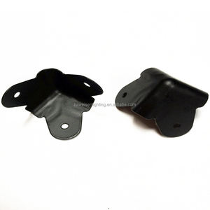 Angle d'enveloppe métallique de 90 degrés, 3 trous de protection d'angle, support de renforcement, boîte audio, accessoires d'armoire, coin noir avec 3 pieds - Product Image 6