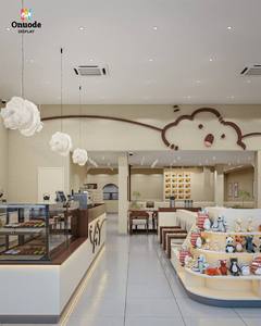 Diseño Moderno de Quiosco para Cafetería |   Mostrador de Café Elegante para Cafeterías Modernas en Centros Comerciales, Barra de Café - Product Image 5