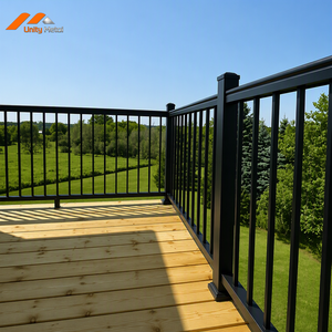 Rampe d'escalier en aluminium pour la maison, main courante intérieure/extérieure sur mesure avec supports, antirouille, installation facile en DIY - Product Image 1