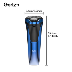 Hot Sell IPX6 Rechargeable Rotary <b>Shaver</b> Triple Blade Facial With 3 Floating Heads Digital Display Foil <b>Shaver</b> - Product Image 4