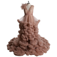 Robe de Grossesse Élégante en Tulle pour Séance Photo de Maternité – Robe Longue Femme Enceinte pour Photographie
