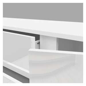 <strong>White</strong> High <strong>Gloss</strong> <strong>Chest</strong> <strong>of</strong> <strong>Drawers</strong> Wooden Clothes Storage Furniture - Product Image 5