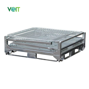 Returnable công nghiệp <span class=keywords><strong>Stackable</strong></span> kim loại cứng nhắc dây lưới Pallet stillage lồng cho ngành công nghiệp ô tô - Product Image 2