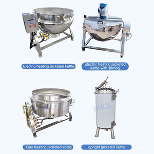 HNOC Industrial de acero inoxidable Lpg tipo 200 litros Jam Cook Jacketed Kettle Steam pequeñ<span class=keywords><strong>a</strong></span> <span class=keywords><strong>olla</strong></span> <span class=keywords><strong>a</strong></span> presión <span class=keywords><strong>CON</strong></span> MEZCLADOR - Product Image 5