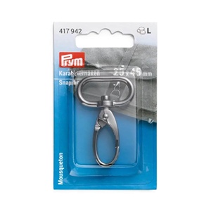 Prym Swivel <b>Hook</b> <b>Snap</b> <b>Hook</b> In Black Gunmetal Colour Piece Per Pack Mm Opening To Hold Strapping - Product Image 1