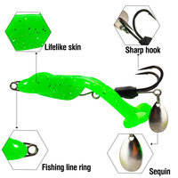 9g 13g 17g leurres de pêche grenouille leurres de pêche avec double hameçons pointus appâts Simulation grenouille tête de serpent leurres